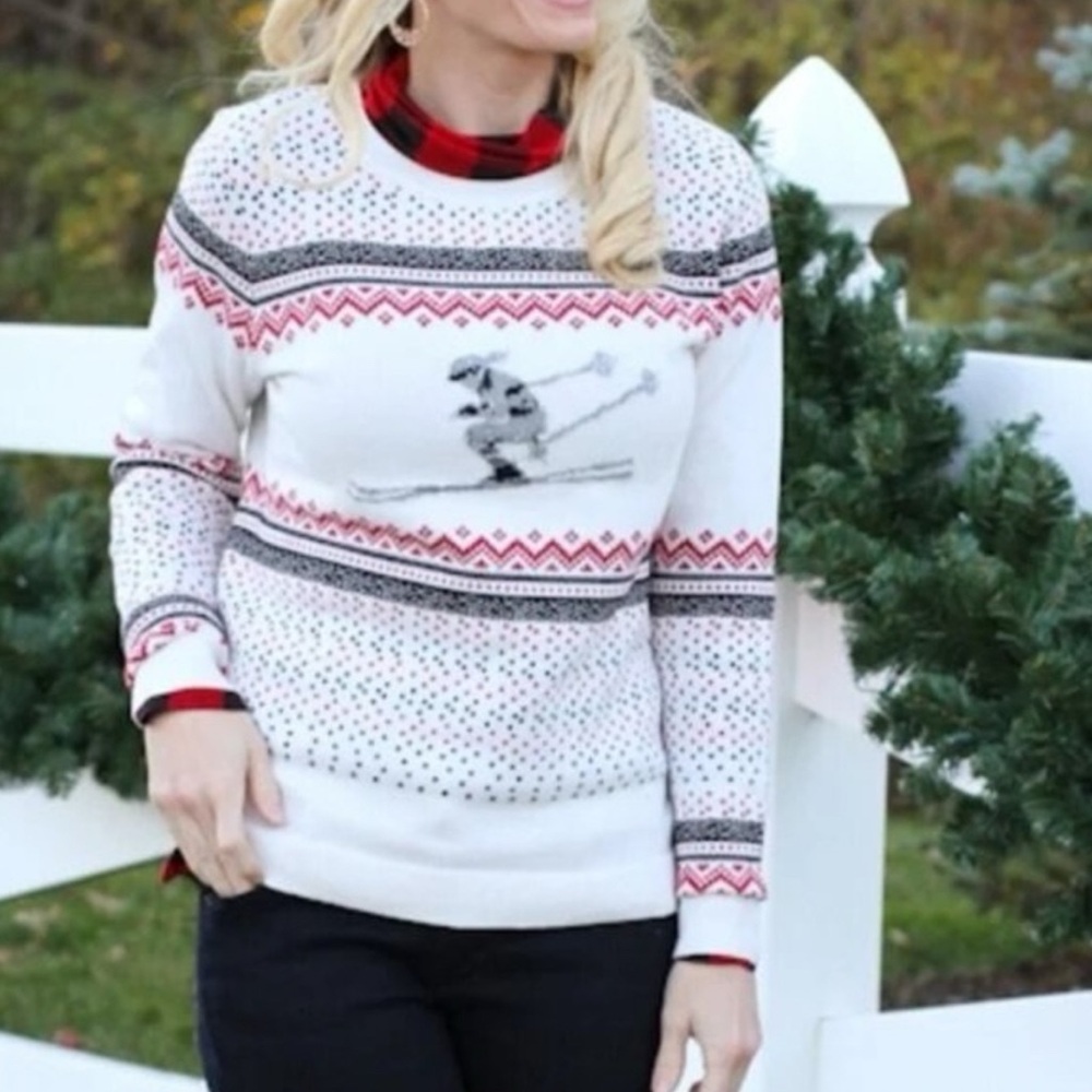 Talbots Therma Warmth Ski Skiing Skier
Pattern Sweater size L Large